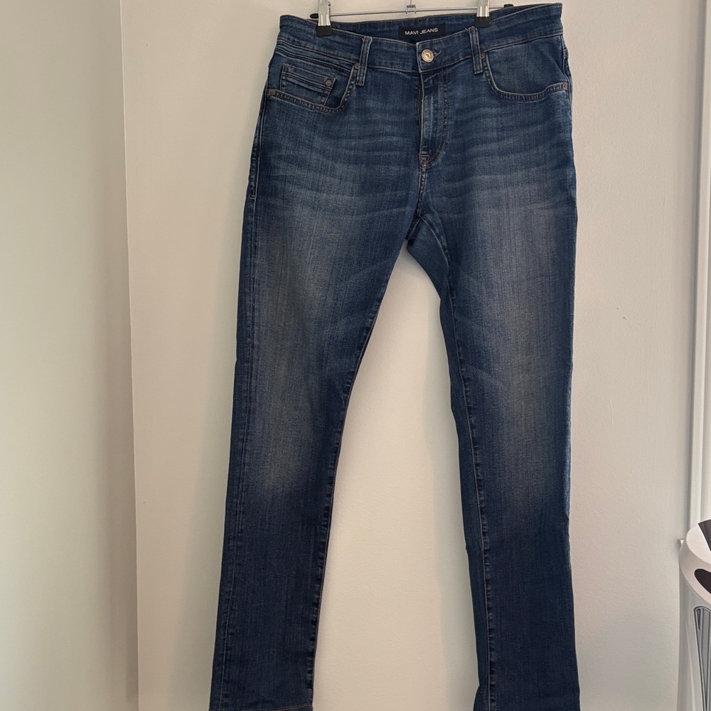 Mavi Men's Slim Jeans in Dark Blue Wash